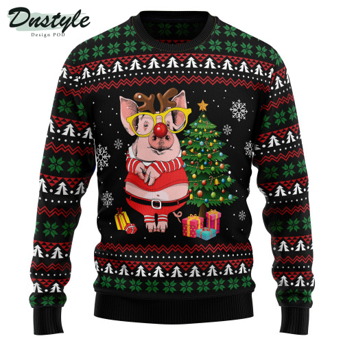 Pig Gorgeous Reindeer Ugly Christmas Sweater