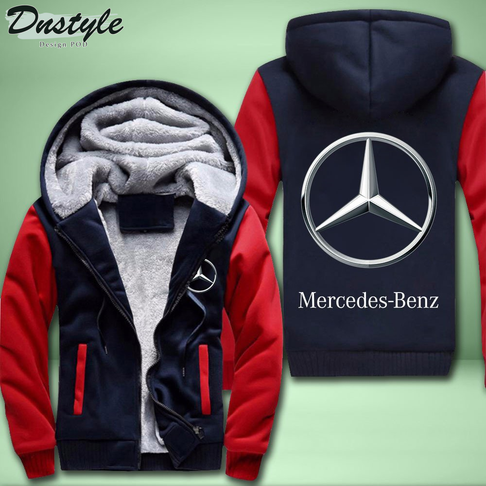 Mercedes Benz Fleece Hoodie Zipper Velvet