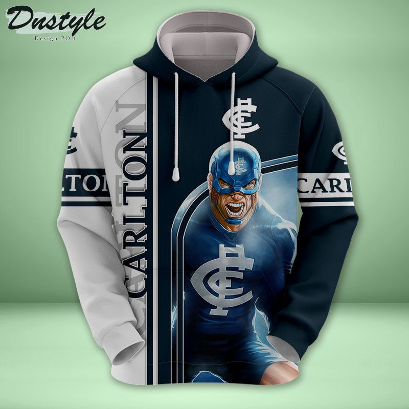 Carlton Football Club 3D Tshirt Hoodie Polo Sweatshirt