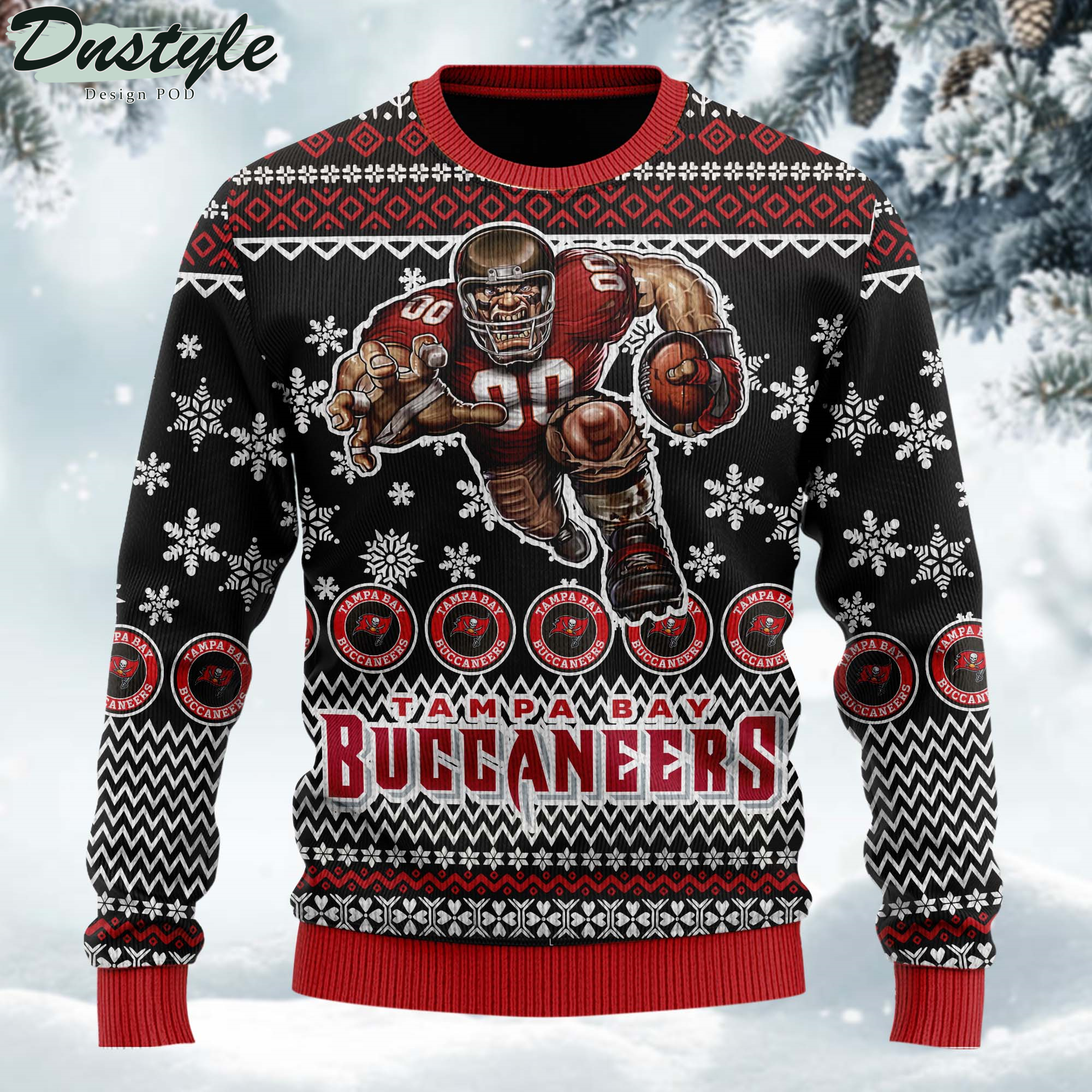 NFL Tampa Bay Buccaneers Ugly Wool Custom Name Sweater