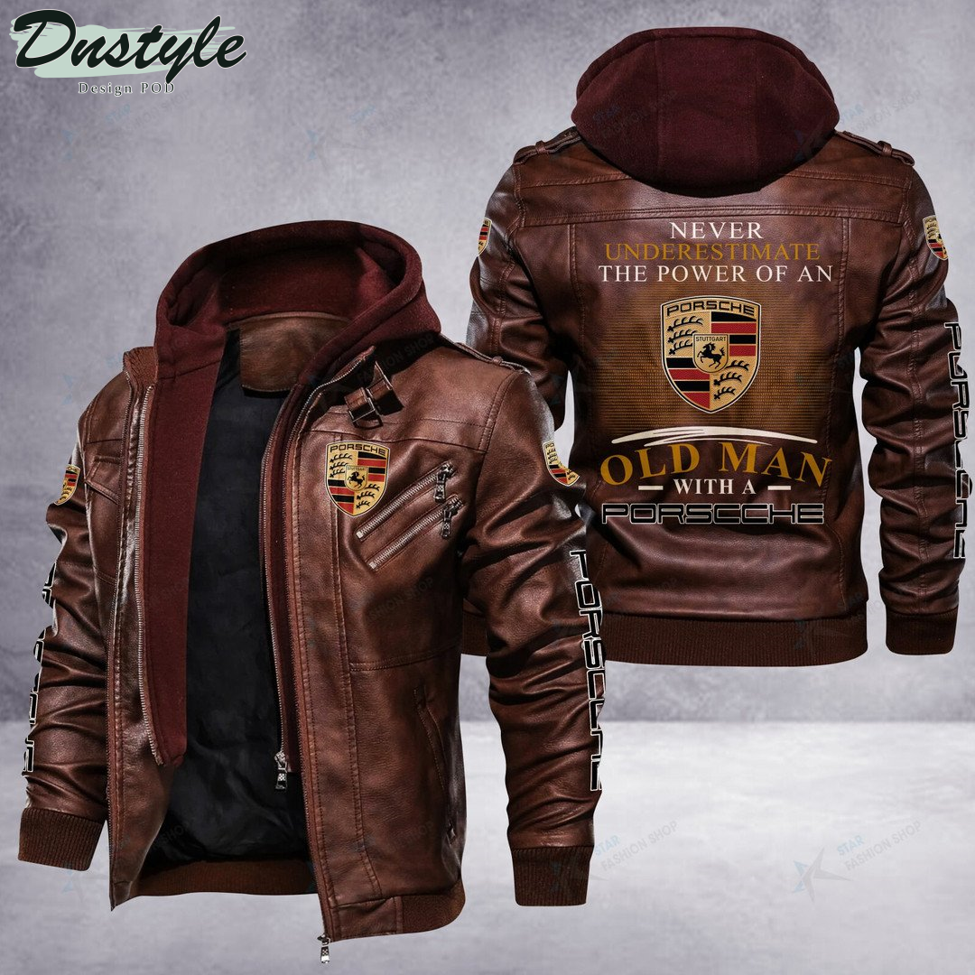 Porsche never underestimate the power of an old man leather jacket