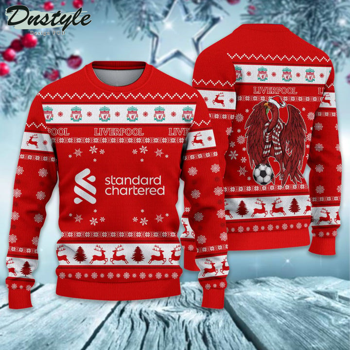 Liverpool F.C santa hat ugly christmas sweater