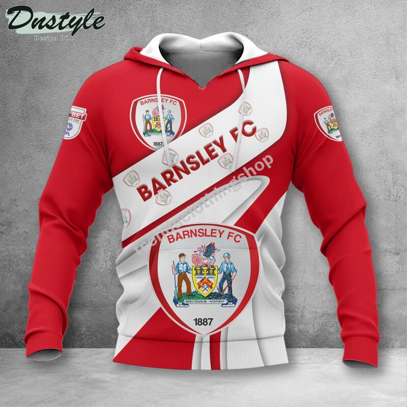 Barnsley F.C 3d all over printed hoodie tshirt