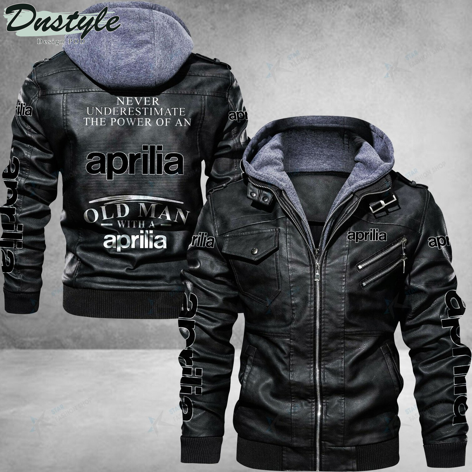 Aprilia never underestimate the power of an old man leather jacket