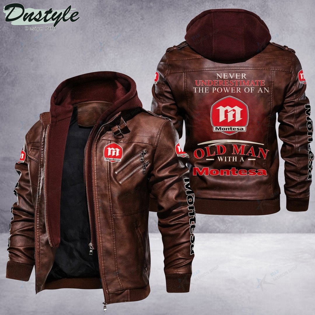Montesa never underestimate the power of an old man leather jacket