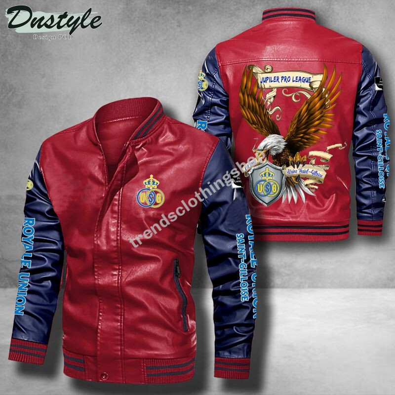 Union Saint-Gilloise jupiler pro league eagle leather bomber jacket