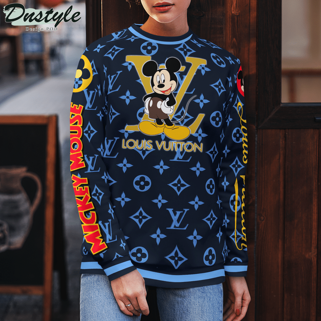 Louis Vuitton Mickey Blue ugly sweater and legging