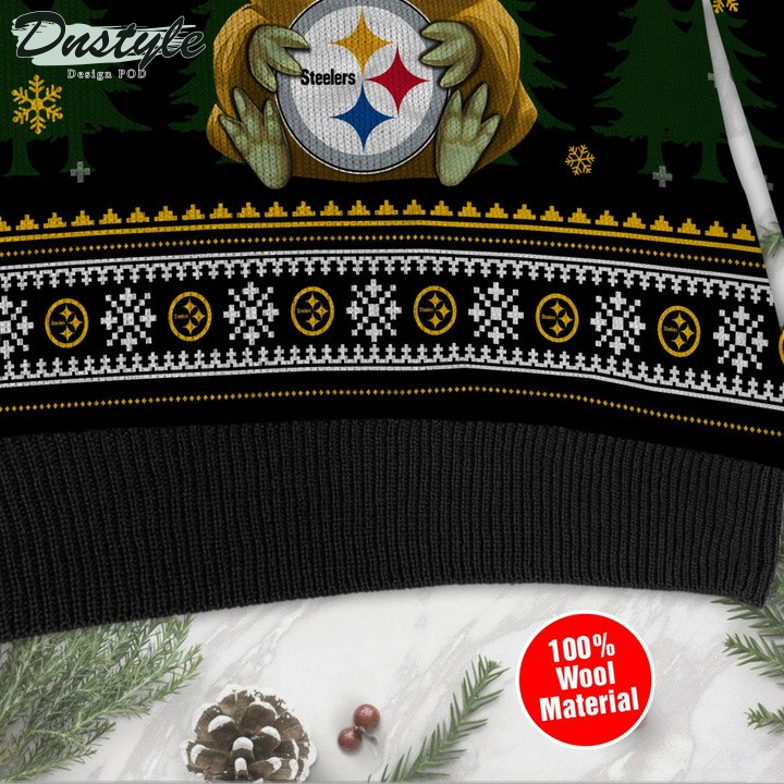 Yoda Baby Love Pittsburgh Steelers Ugly Sweater