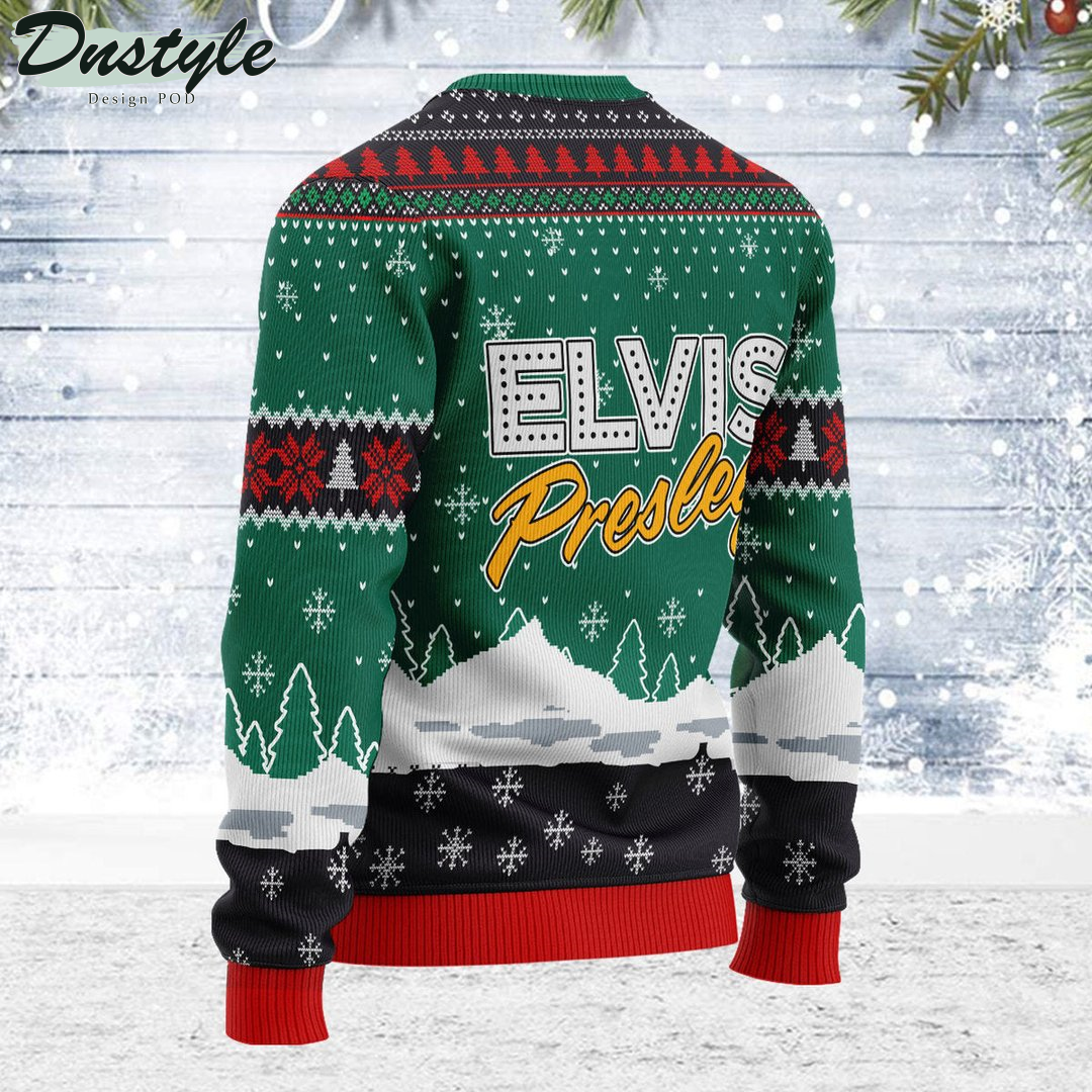 Never Underestimate A Grandma Who is Listening To Elvis Presley Christmas Ugly Sweater