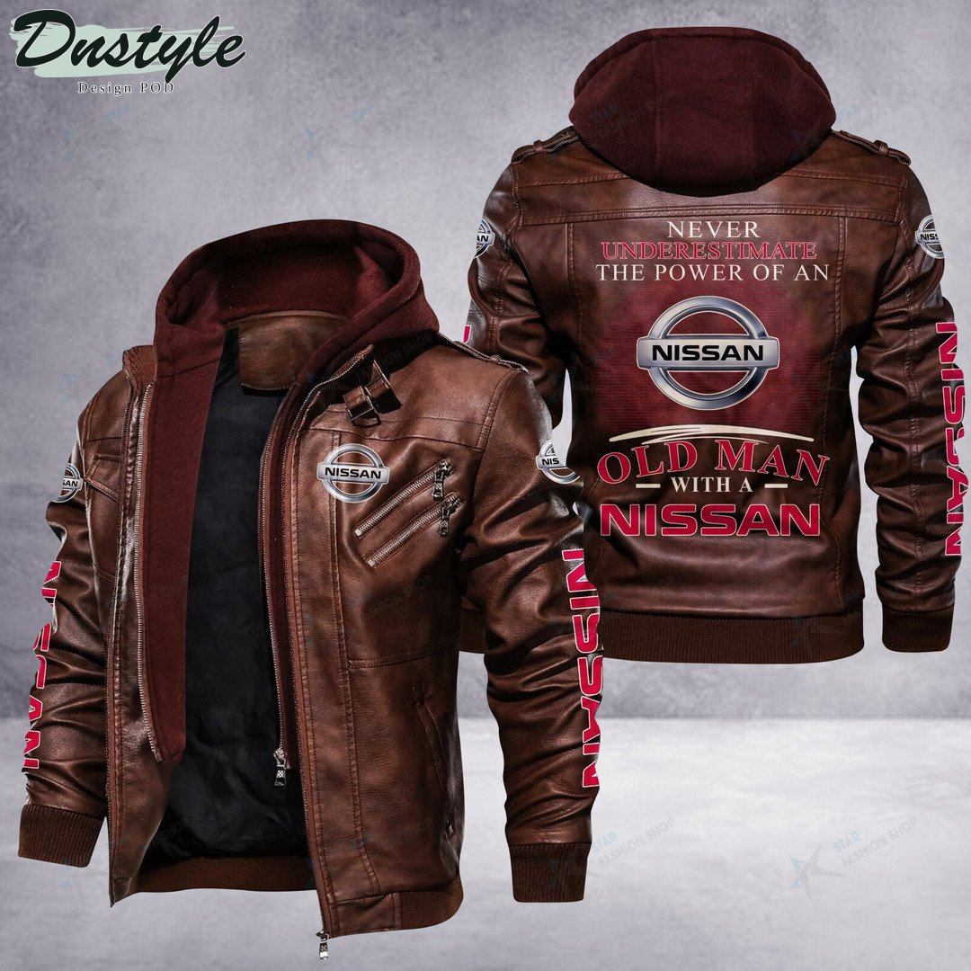 Nissan never underestimate the power of an old man leather jacket