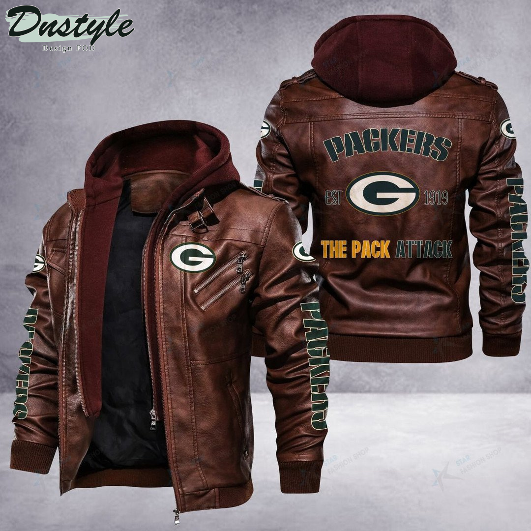 Green Bay Packers The Pack Attack Leather Jacket