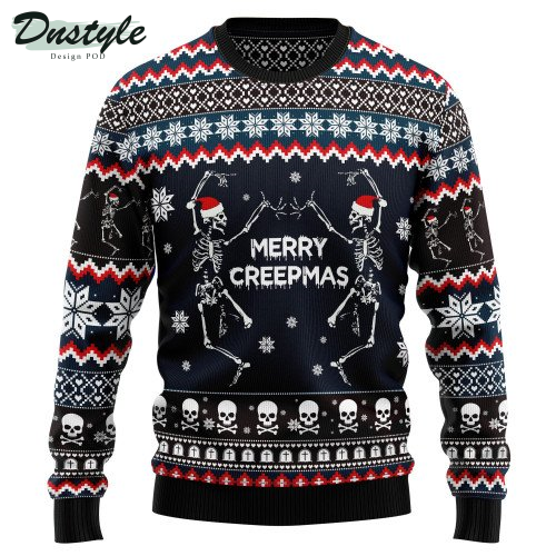 Skeleton Merry Creepmas Ugly Christmas Sweater
