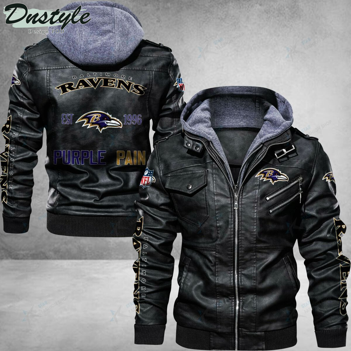 Baltimore Ravens Purple Pain Leather Jacket