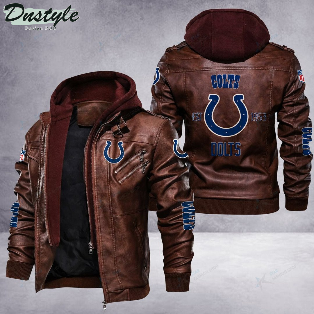 Indianapolis Colts Dolts Leather Jacket