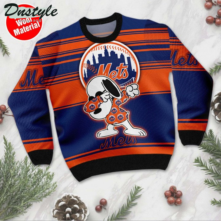 Love New York Mets Snoopy Ugly Sweater