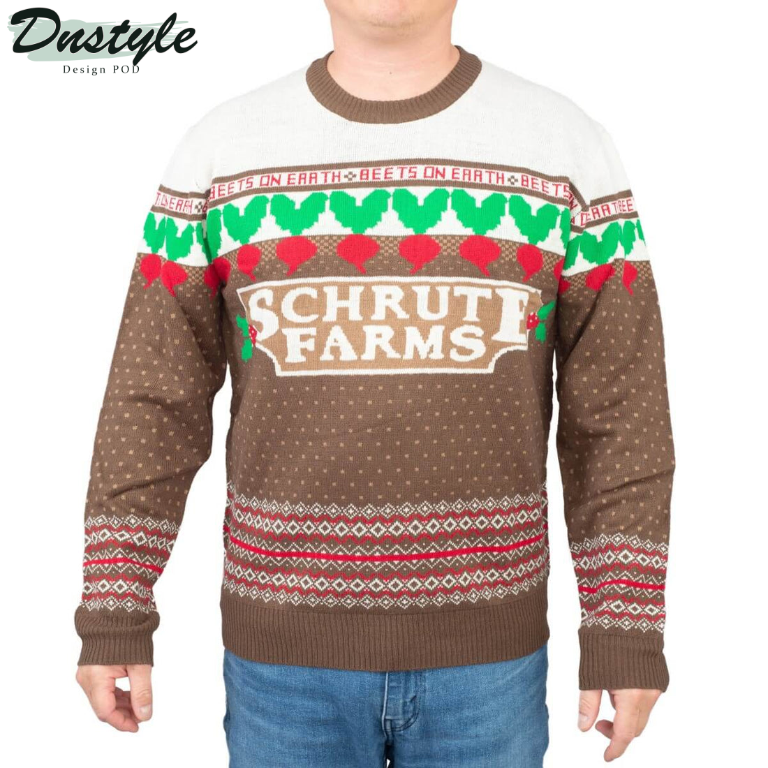 The Office Dwight Schrute Farms Beets Ugly Christmas Sweater