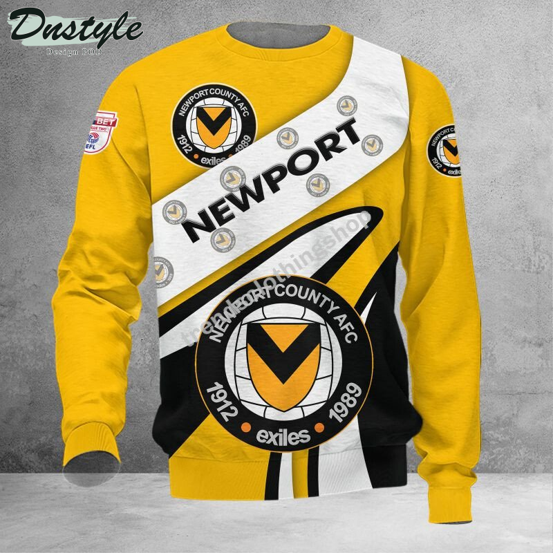 Newport County 3d all over printed hoodie tshirt