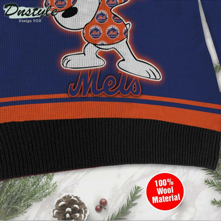 Love New York Mets Snoopy Ugly Sweater