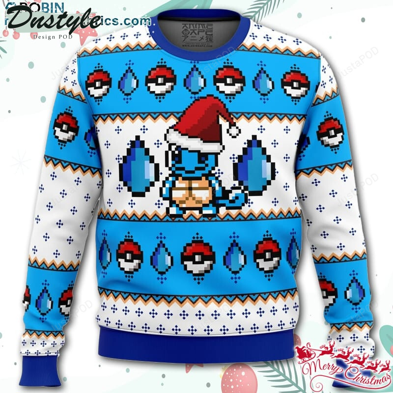 Pokemon Team Rocket Red Black Ugly Christmas Wool Sweater