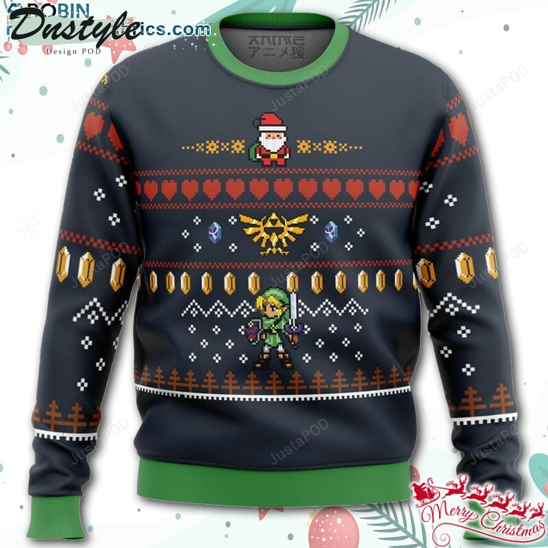 Zelda Santa Link Ugly Christmas Wool Sweater