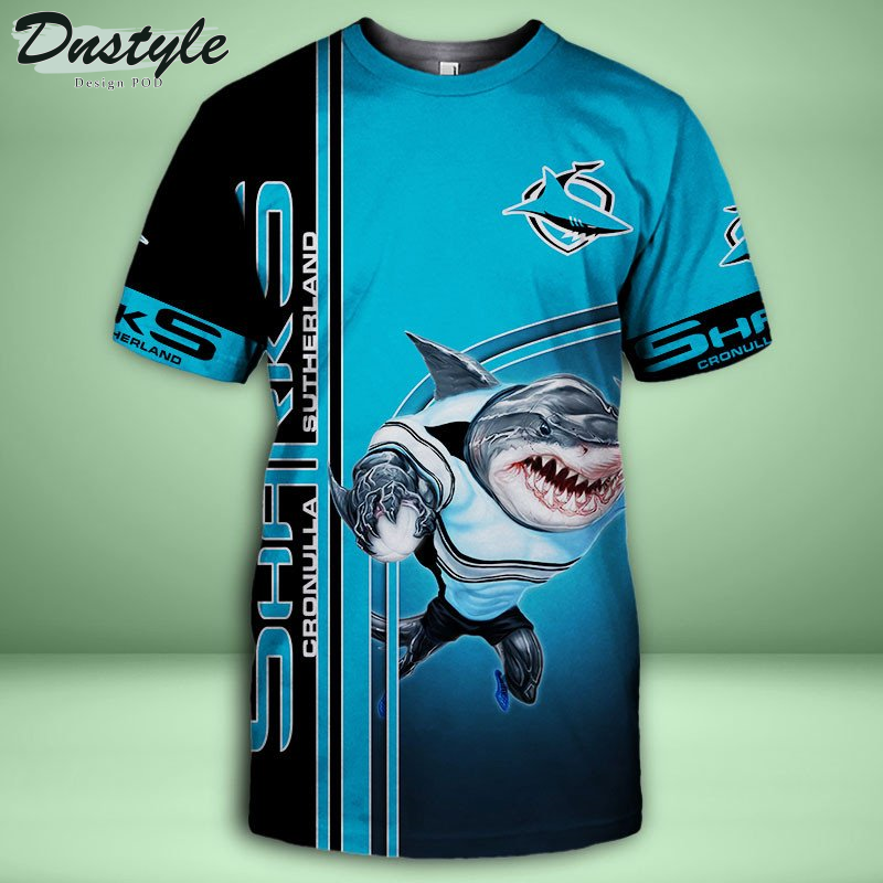 Cronulla Sharks 3D Tshirt Hoodie Polo Sweatshirt