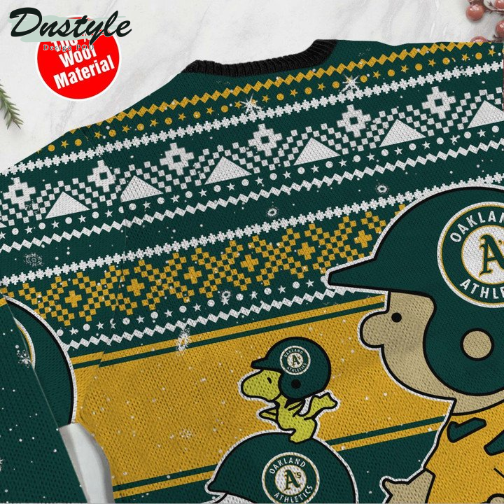 Oakland Athletics Snoopy Ugly Sweater