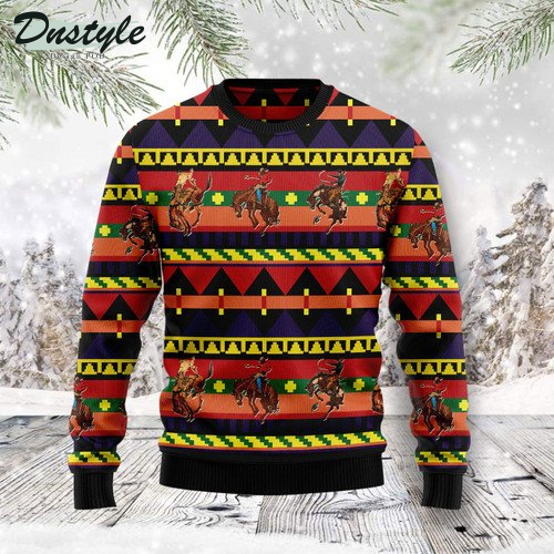 Rodeo Native Pattern Ugly Christmas Sweater