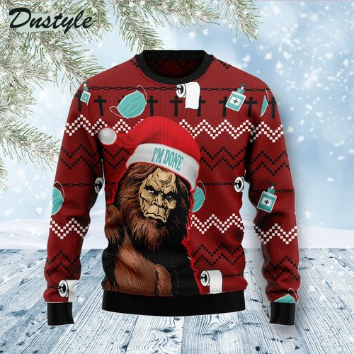 Bigfoot Done Ugly Christmas Sweater