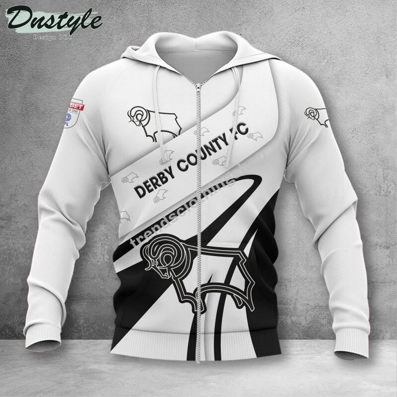 Derby County 3d all over printed hoodie tshirt