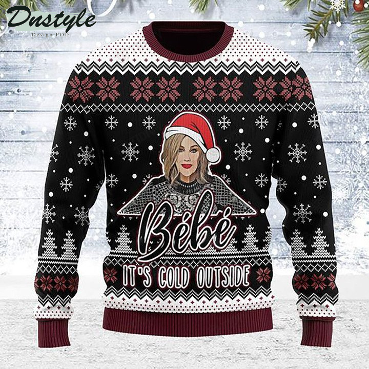 Schitts Creek David Moira Bebe Its Cold Outside Funny Ugly Christmas Sweater