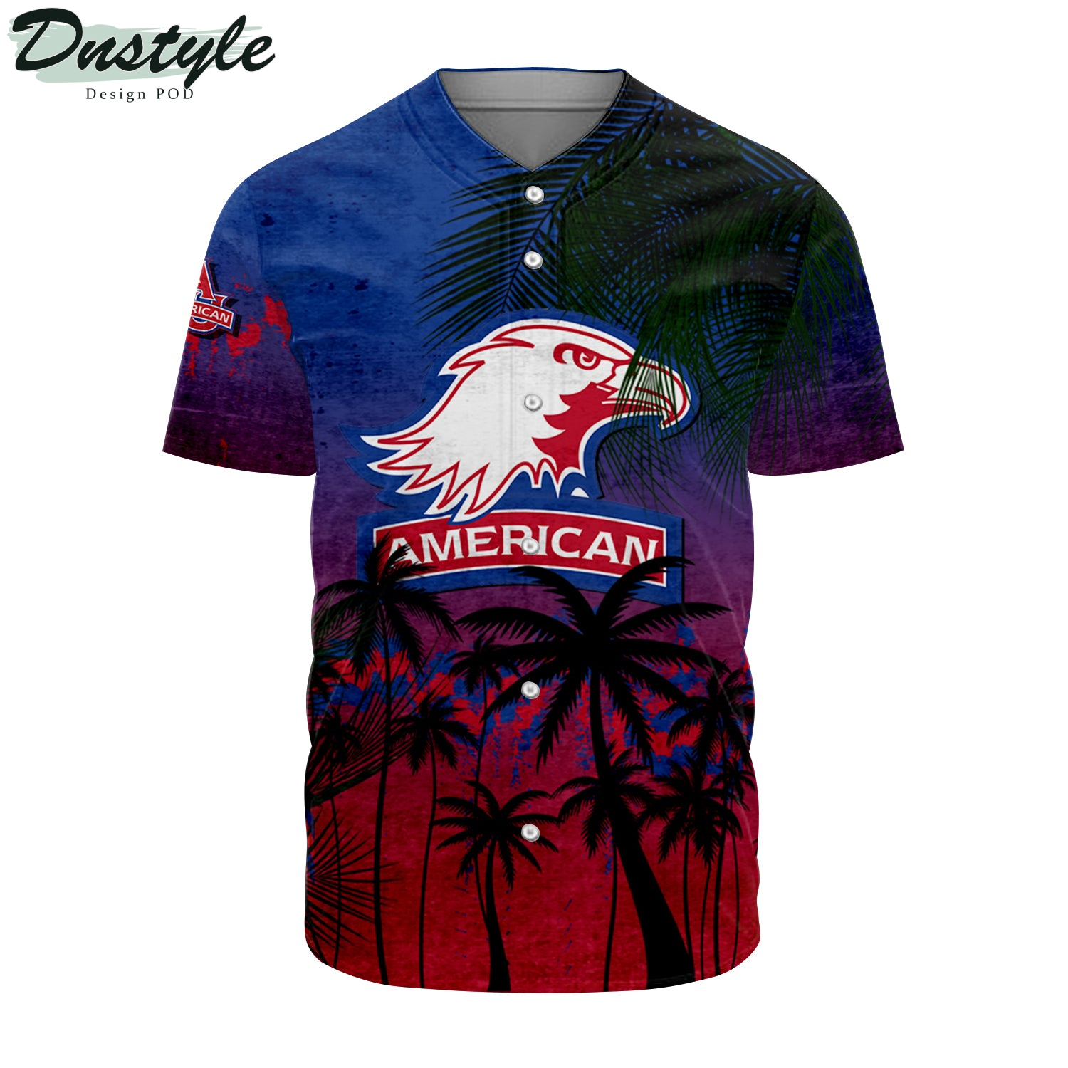 Bemidji State Beavers Coconut Tree Tropical Grunge Baseball Jersey