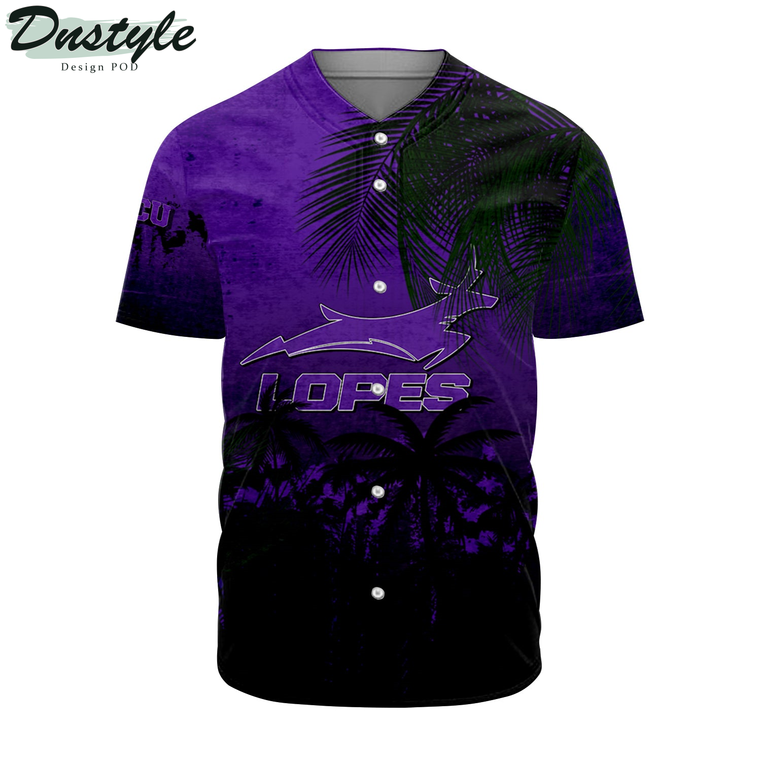 Hampton Pirates Coconut Tree Tropical Grunge Baseball Jersey