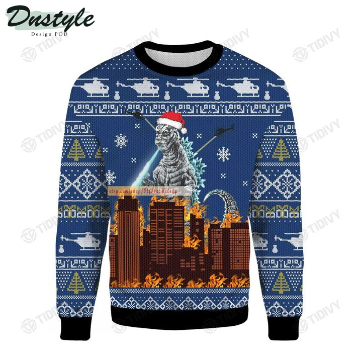 Godzilla King Of The Monsters Godzilla Ugly Christmas Sweater