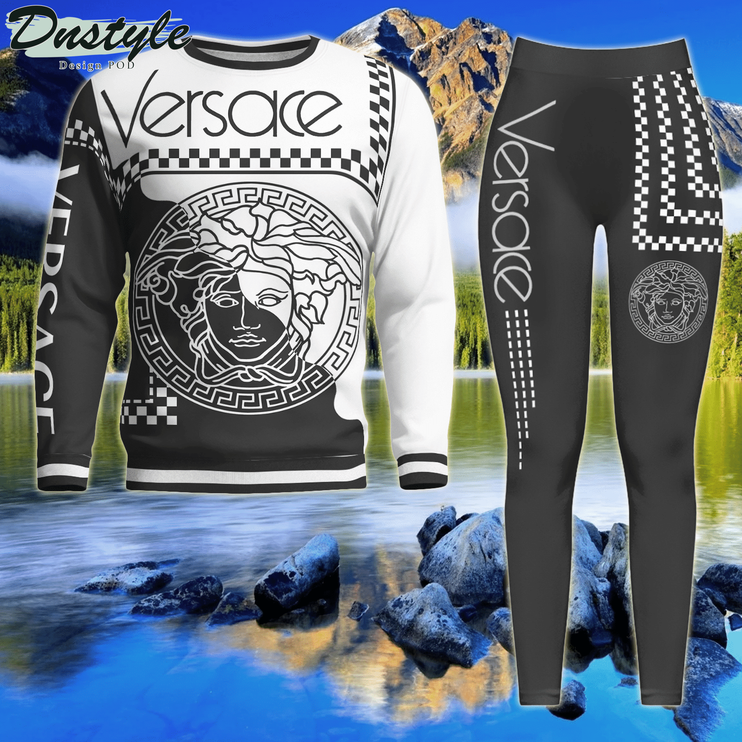 Versace Black ugly sweater and legging