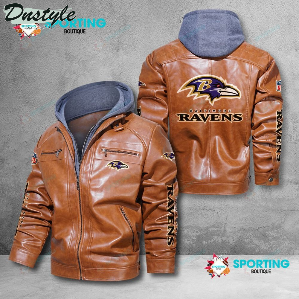 Baltimore Ravens NFL 2023 Leather Jacket