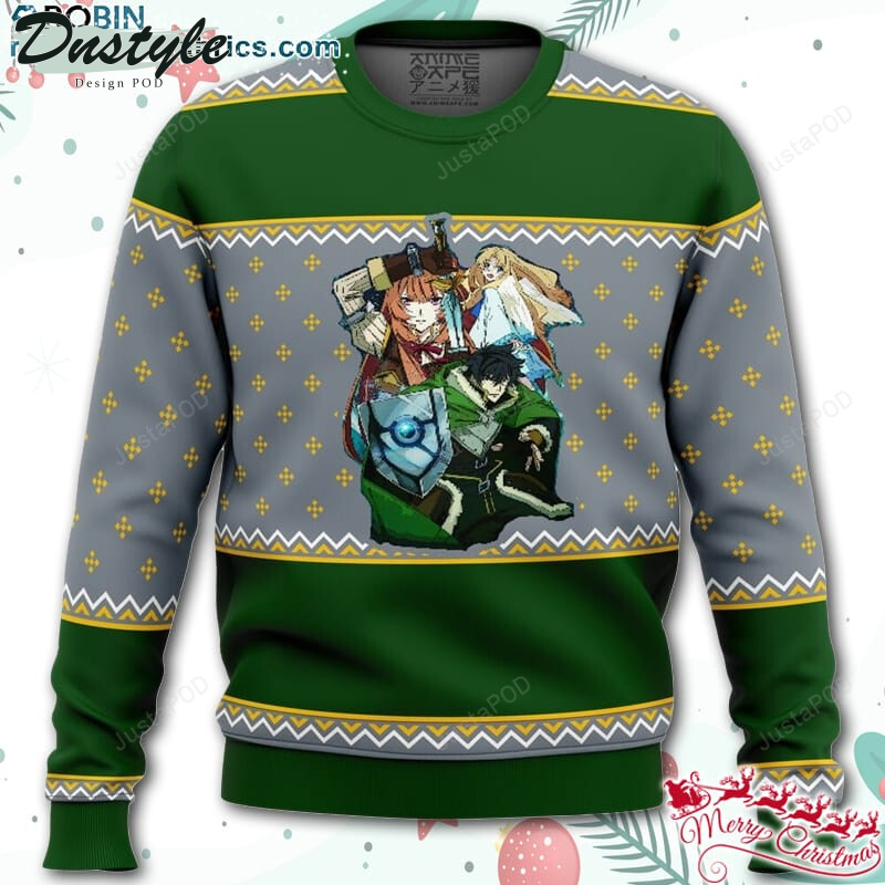 Rising of the Shield Hero Characters Ugly Christmas Wool Sweater