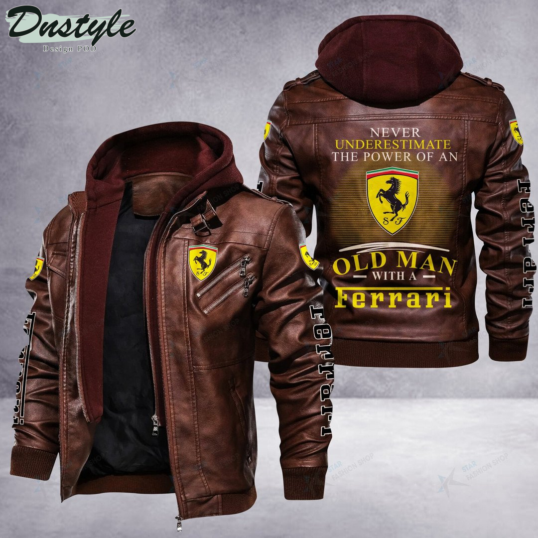 Ferrari never underestimate the power of an old man leather jacket