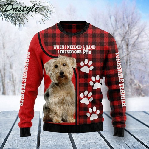 Yorkshire Terrier Paw Ugly Christmas Sweater