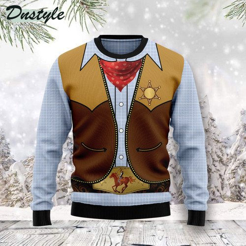 Cowboy Costume Ugly Christmas Sweater