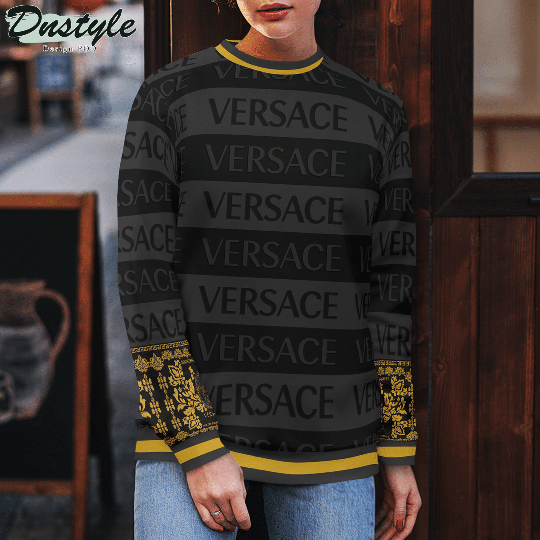 Versace Black Gold ugly sweater and legging