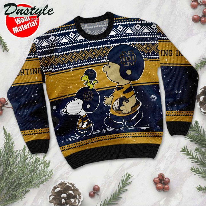 Notre Dame Fighting Irish Snoopy Ugly Sweater