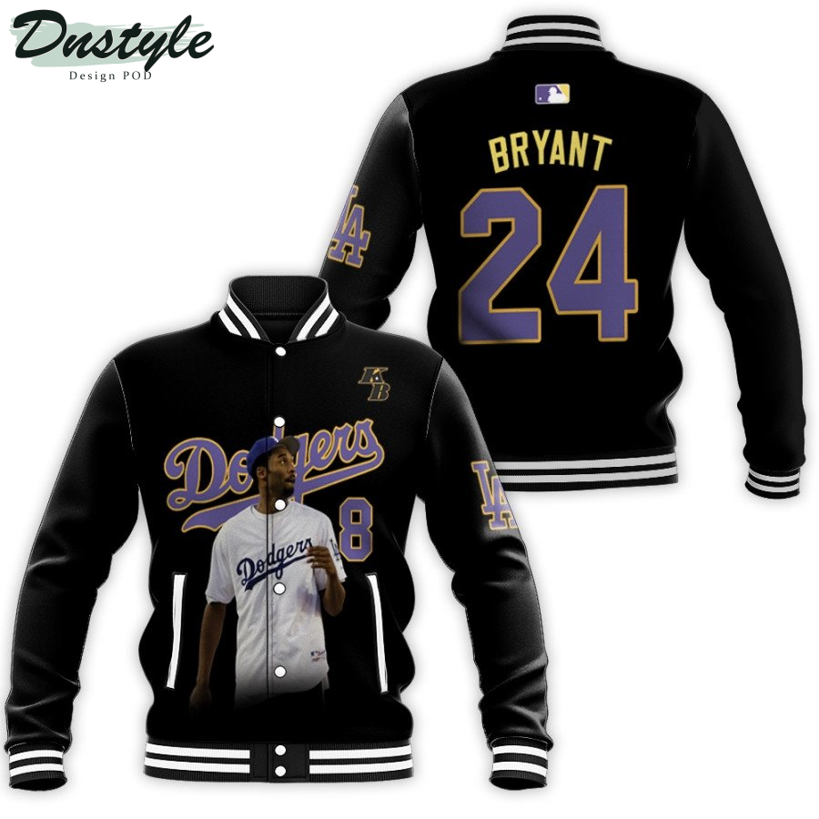 Los Angeles Dodgers Kobe Bryant 24 Great Player 2020 MLB Black Baseball Jacket