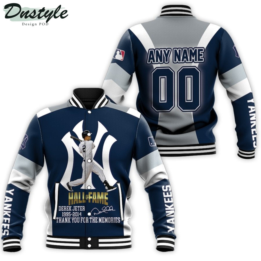 New York Yankees Derek Jeter 2 Great Players Thanks For The Memories 3D Allover Gift With Custom Number Name For Yankees Fans Baseball Jacket