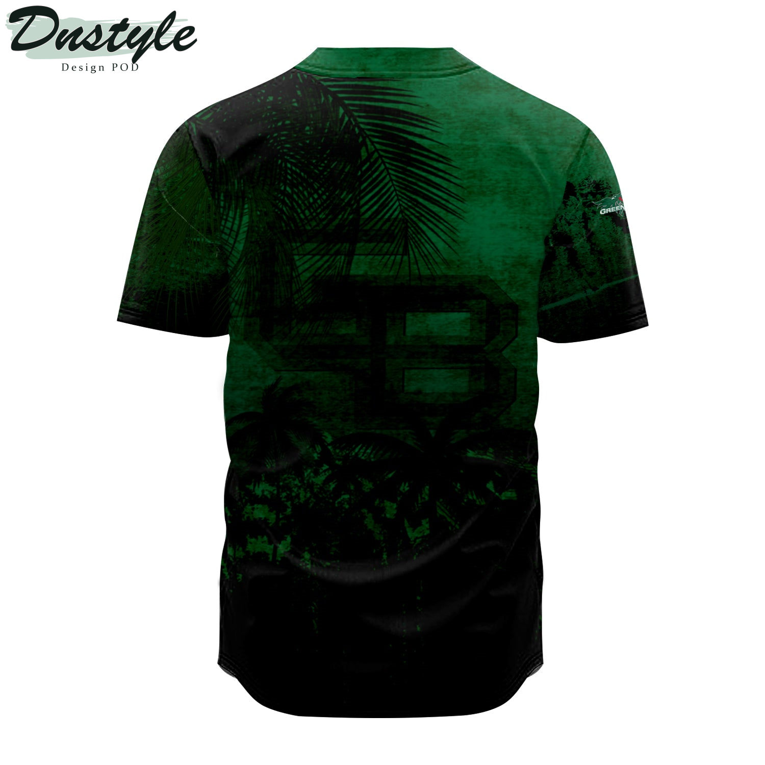 Wisconsin-Green Bay Phoenix Baseball Jersey Coconut Tree Tropical Grunge