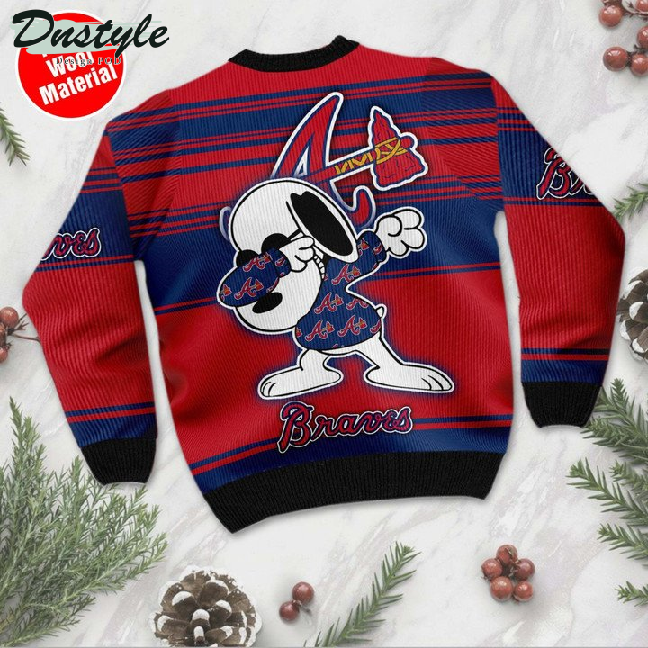 Snoopy Love Atlanta Braves Ugly Sweater