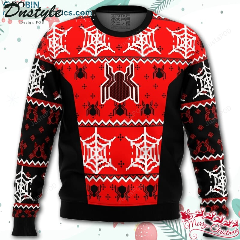 Spiderman Uniform No Way Home Ugly Christmas Wool Sweater