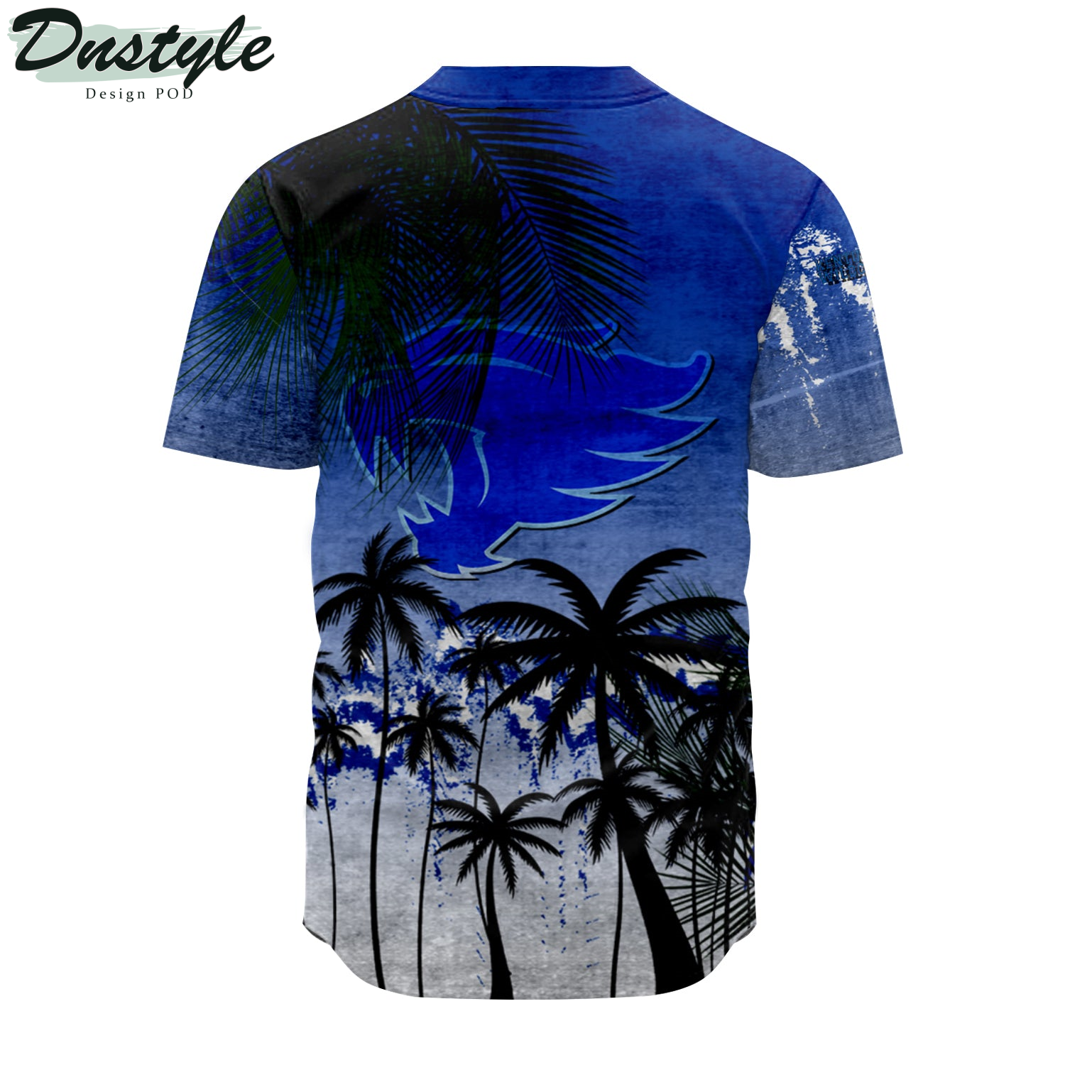 Kentucky Wildcats Coconut Tree Tropical Grunge Baseball Jersey