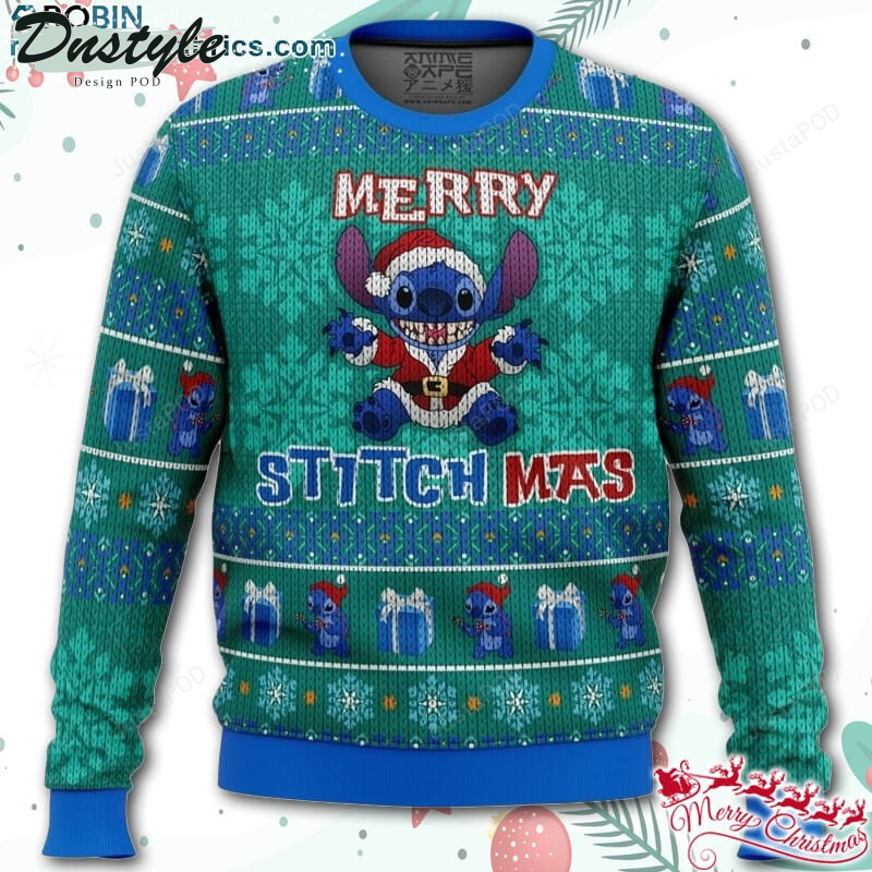 Stitch Merry Stitchmas Ugly Christmas Wool Sweater