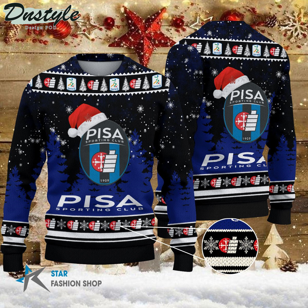 AC Pisa 1909 brutto maglione natalizio