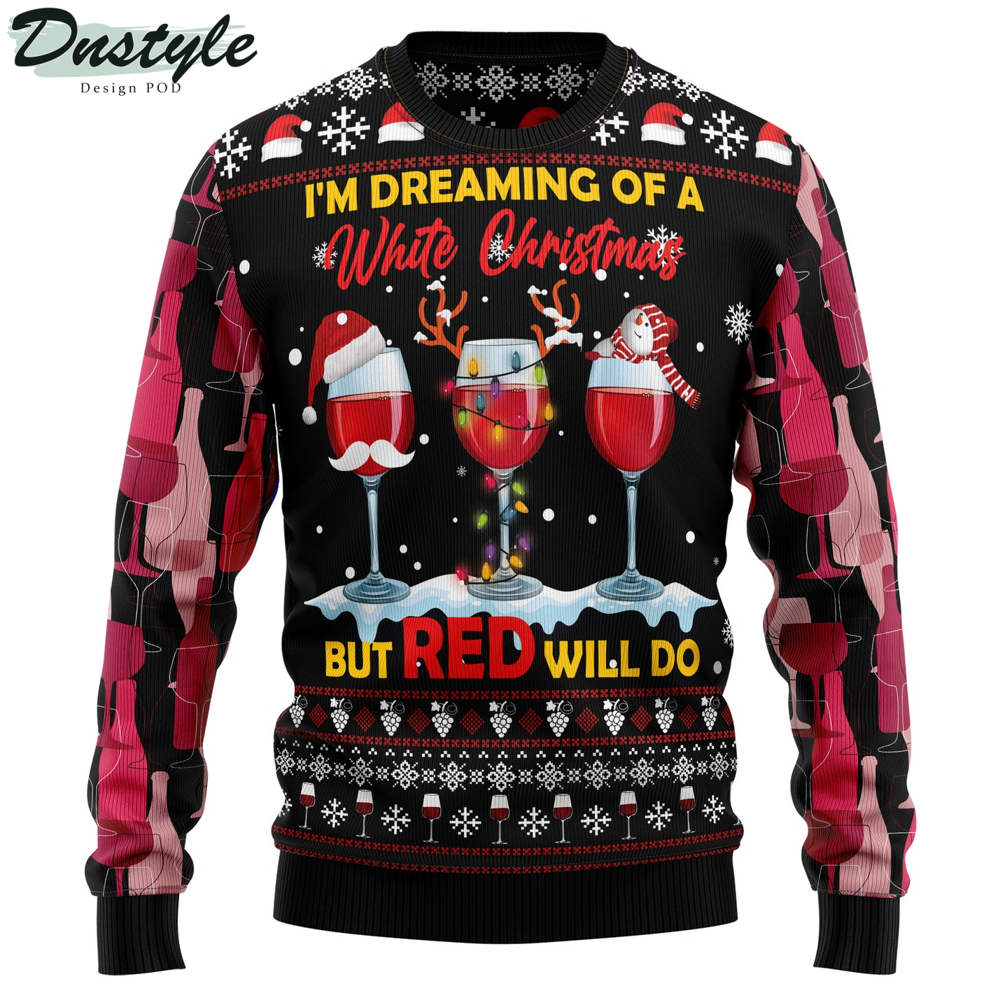 Bigfoot Don‘t Stop Believing Ugly Christmas Sweater